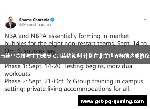 马德里竞技与主力球员展开续约谈判 计划在北美世界杯前达成协议